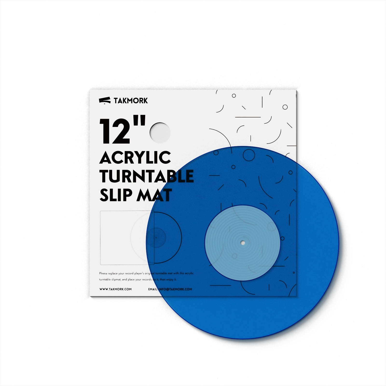 TAKMORK Acrylic turntable platter mat