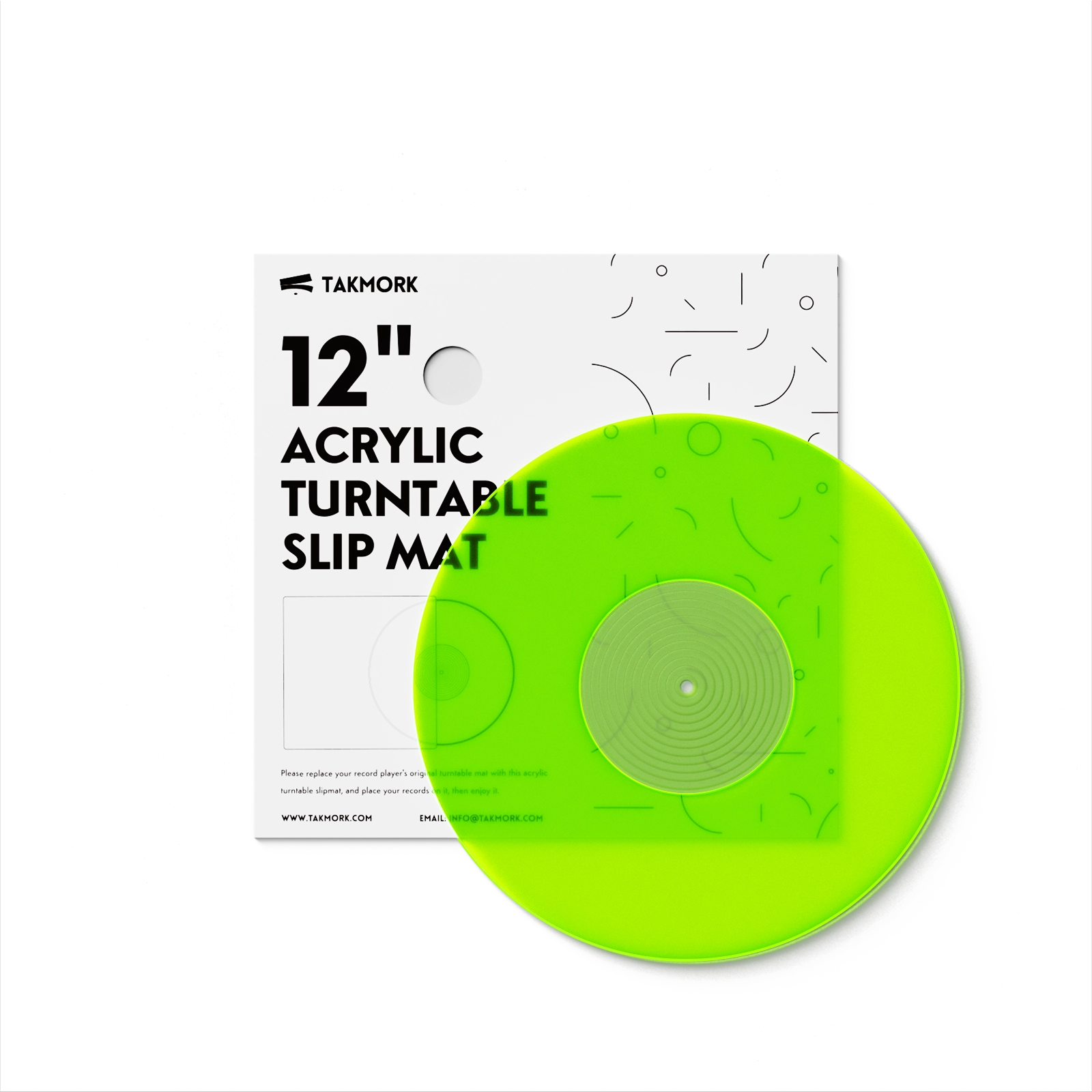 TAKMORK Acrylic turntable platter mat