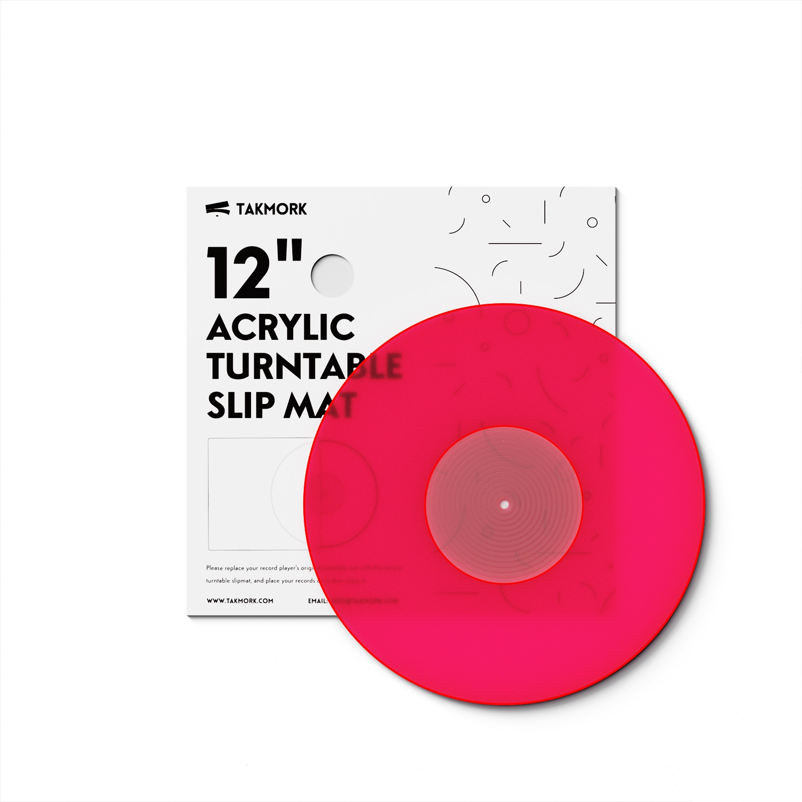 Technics ターンテーブル ピンクマット TAKMORK Acrylic turntable platter mat