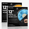 12-Inch Black Blank Album Jackets – 350gsm Vinyl Record Covers