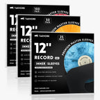 12-Inch Paper Record Inner Sleeves (Black)