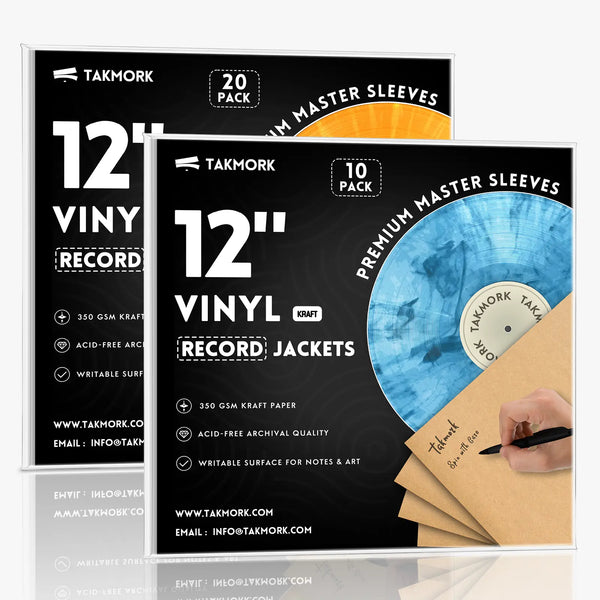 Premium 12-Inch Blank Record Jackets (350gsm Heavyweight)