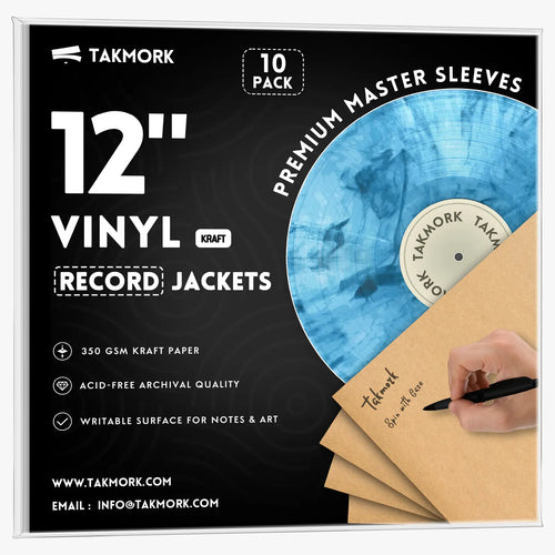 12-Inch kraft paper Blank Album Jackets – 350gsm Vinyl Record Covers