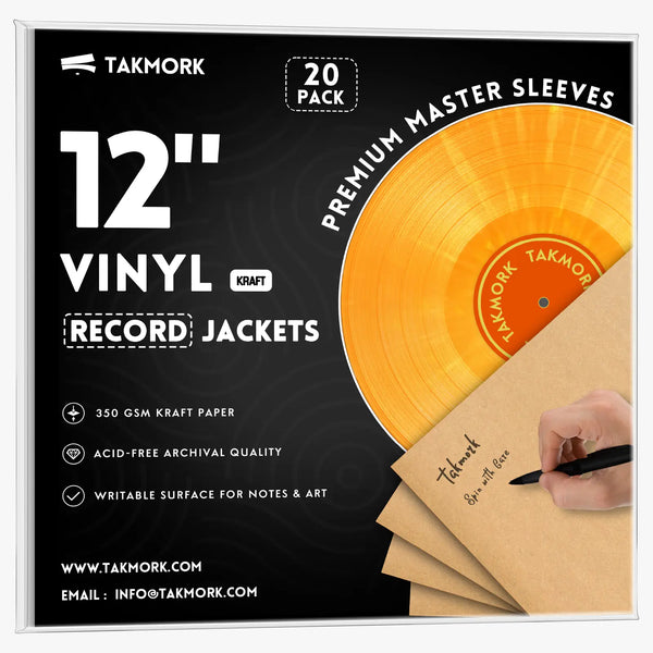 12-Inch kraft paper Blank Album Jackets – 350gsm Vinyl Record Covers