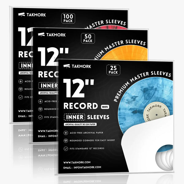 12-Inch Paper Record Inner Sleeves (White)