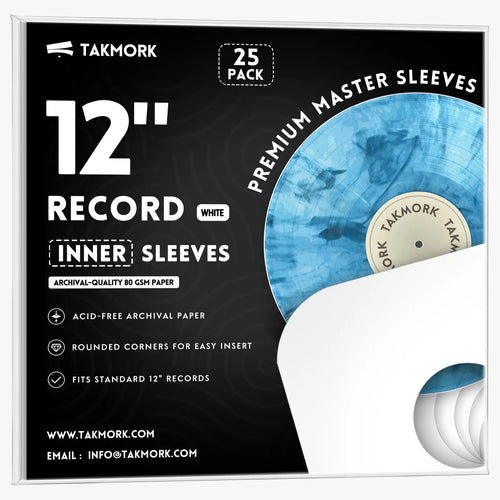 12-Inch Paper Record Inner Sleeves (White)