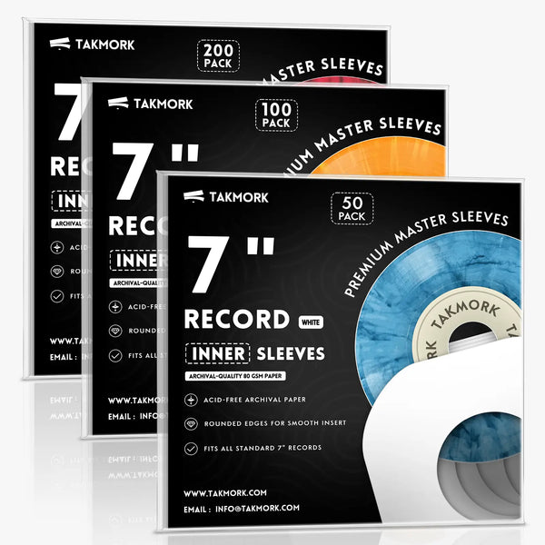 7-Inch Paper Record Inner Sleeves (White)