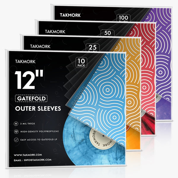 Premium 3-Mil Gatefold Vinyl Record Sleeves (Dual-Sided Opening)