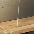 TAKMORK Record Storage Holder is made of high density transparent acrylic sheet with thick bamboo material，The vinyl records holder measures approximately 11 x 14.57 x 9.84 inches，enough to hold about 45 records without worrying about tipping.The simple yet elegant combination of natural wood and clear acrylic ensures it complements various home decoration styles. 