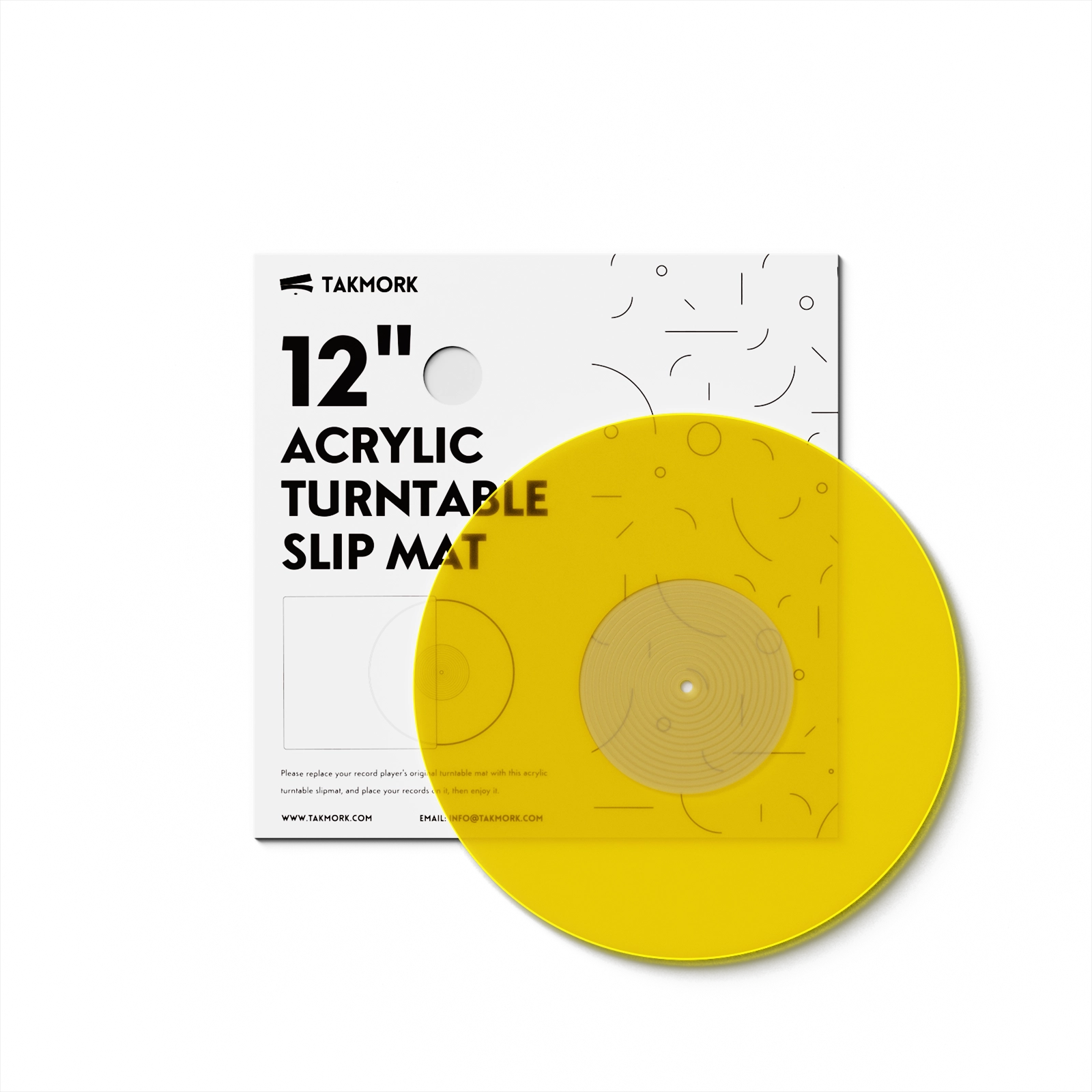 Acrylic Platter Mat for Turntables (Yellow)