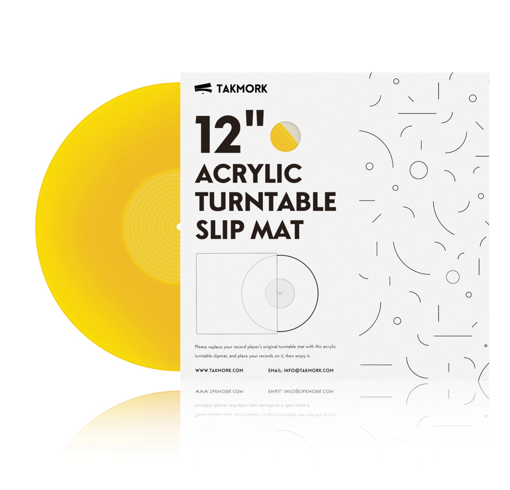 Acrylic Platter Mat for Turntables (Yellow)