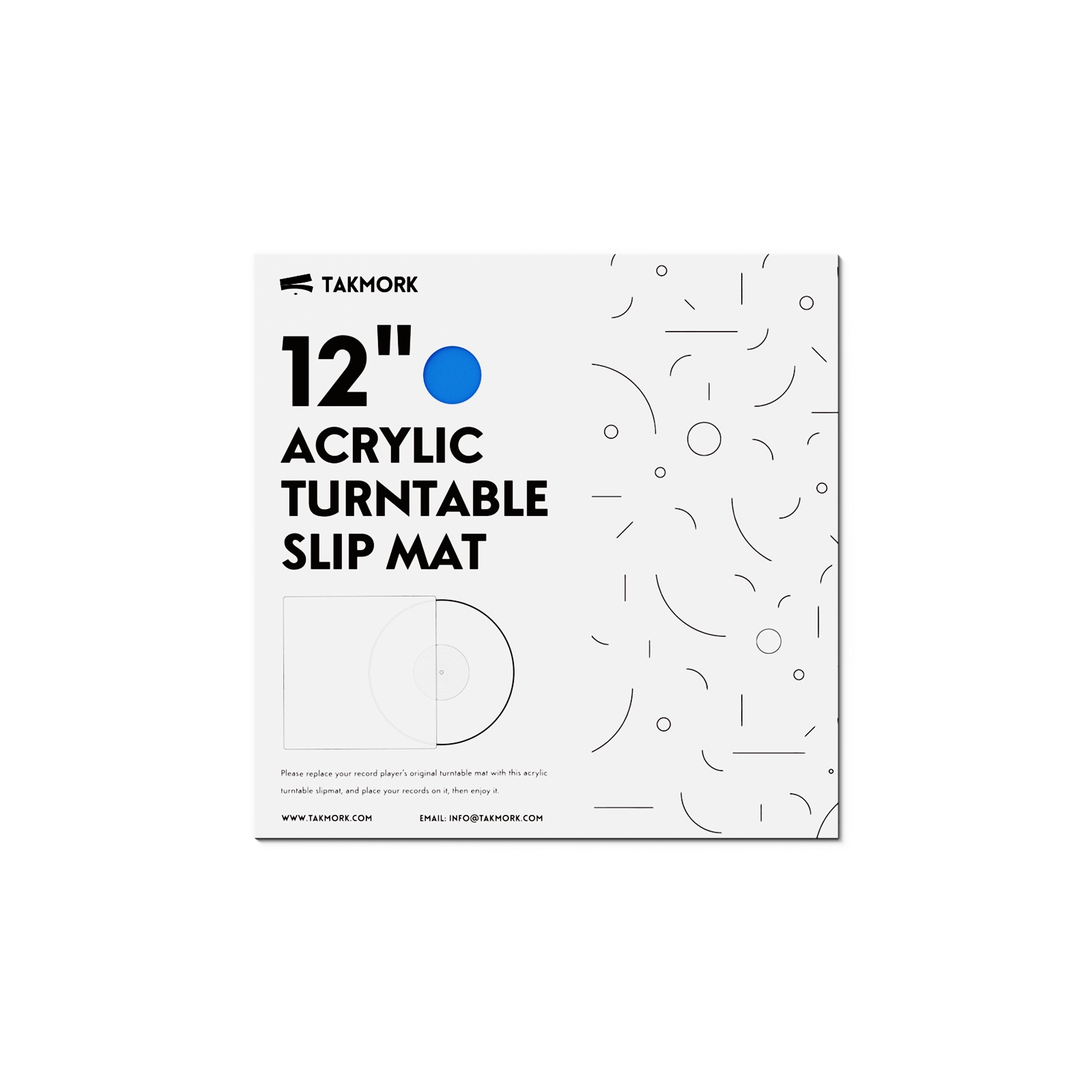 Acrylic Platter Mat for Turntables (Blue)