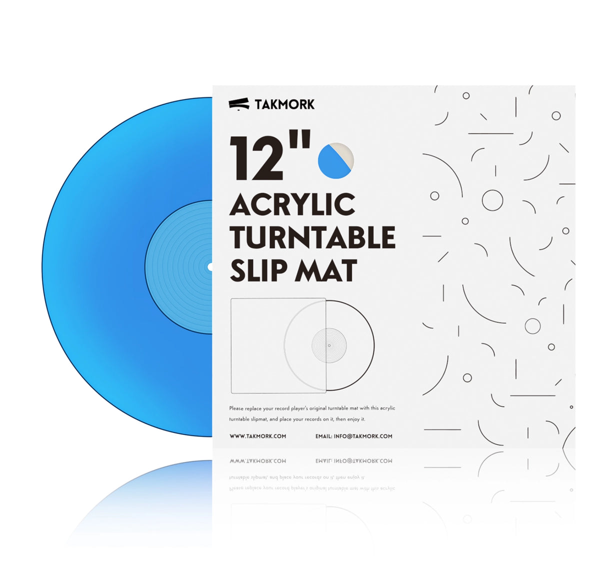 TAKMORK Acrylic turntable platter mat