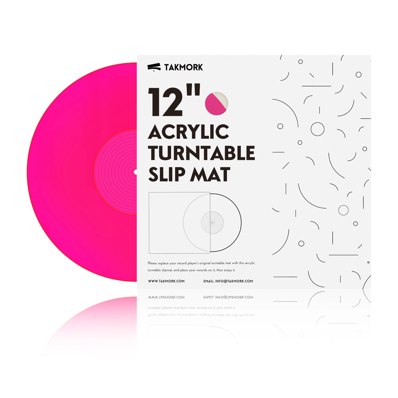 Acrylic Platter Mat for Turntables (Pink)