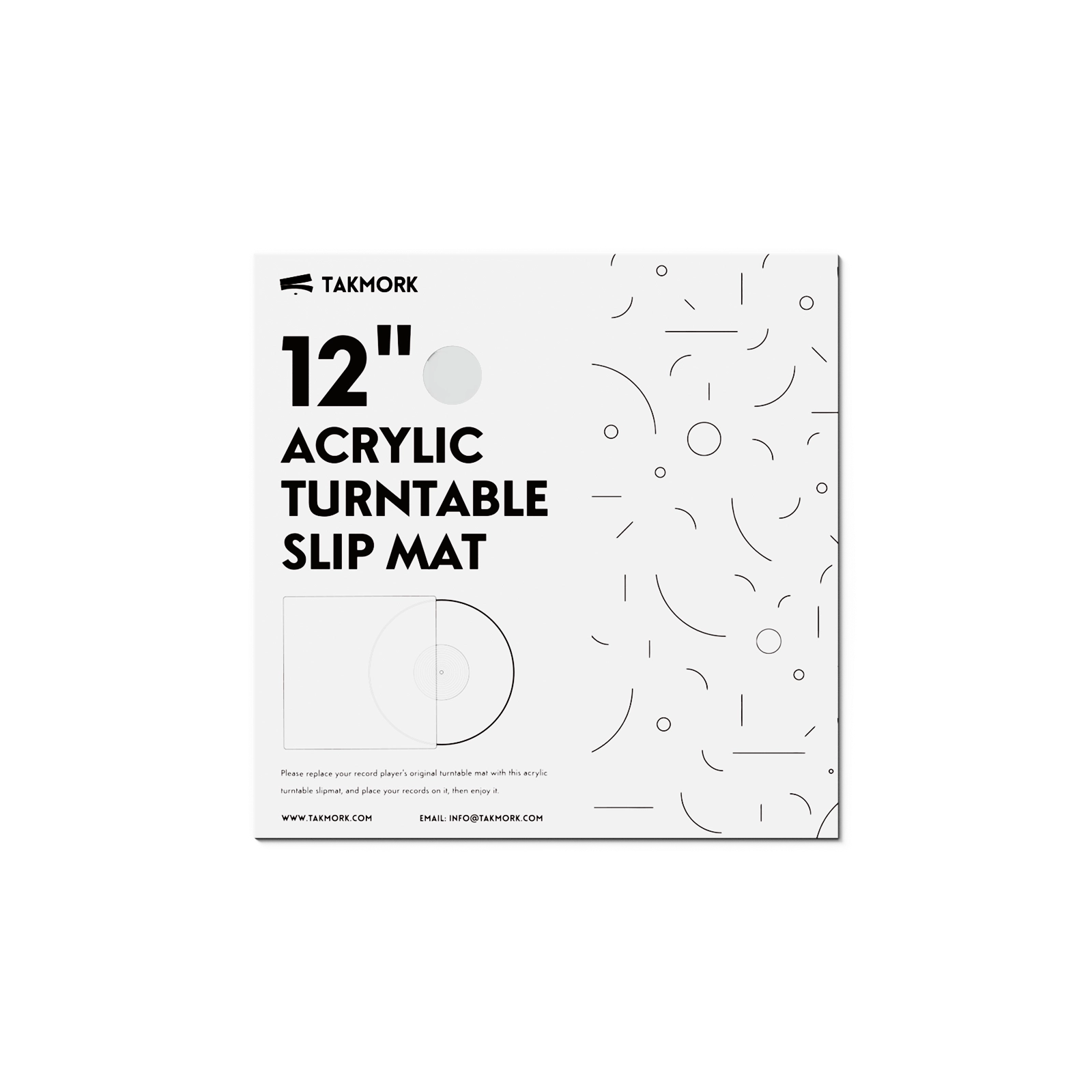 Tapis de plateau en acrylique pour platines