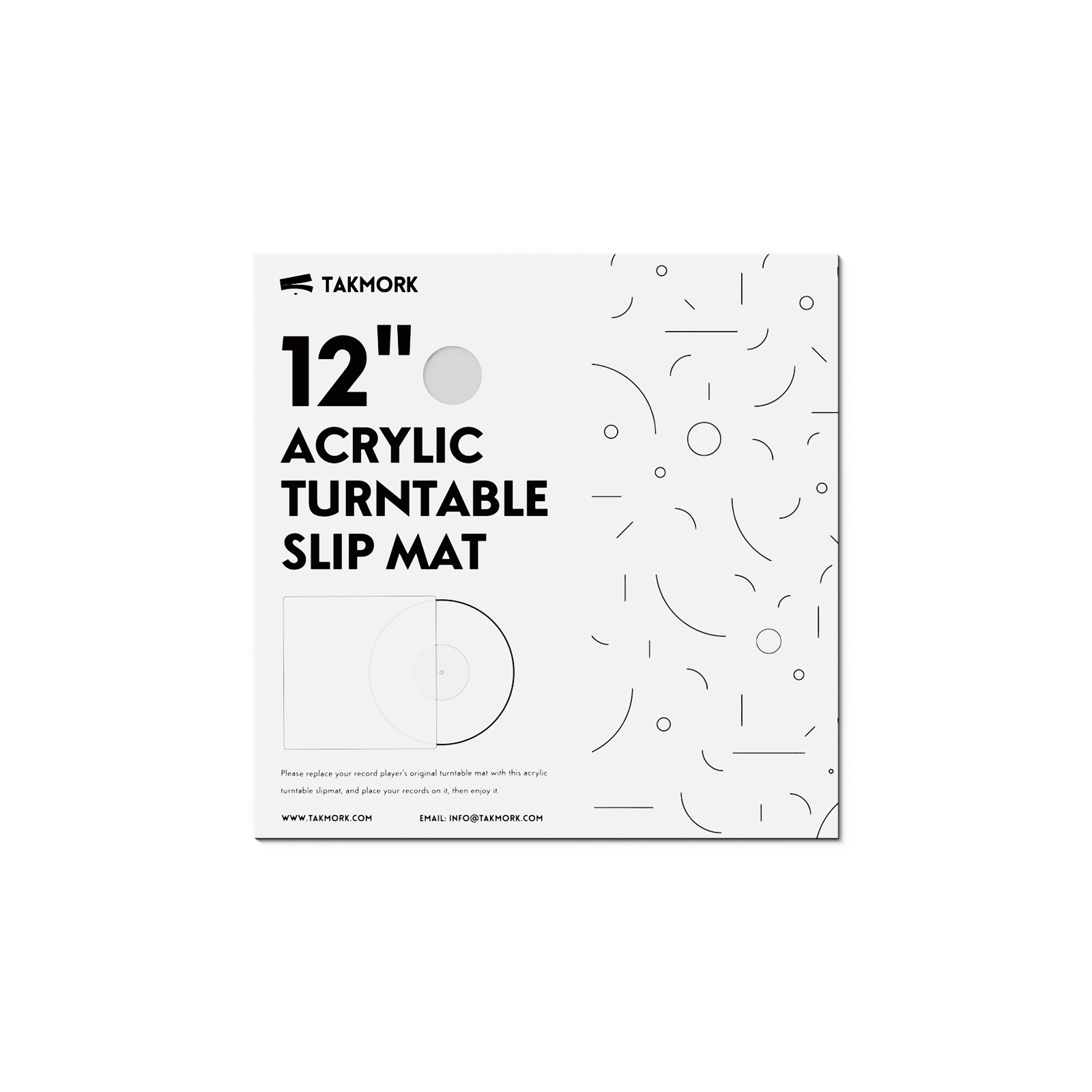 Tapis de plateau en acrylique pour platines