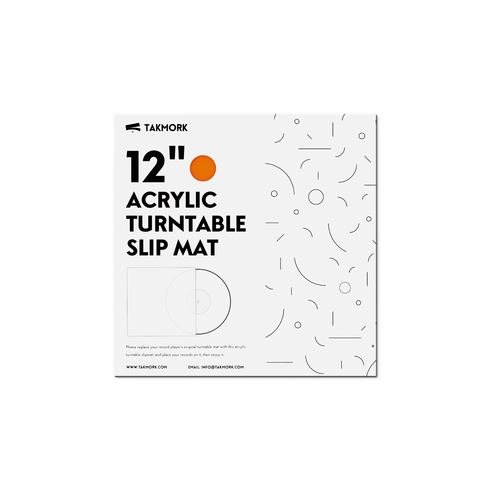 Acrylic Platter Mat for Turntables (Orange)