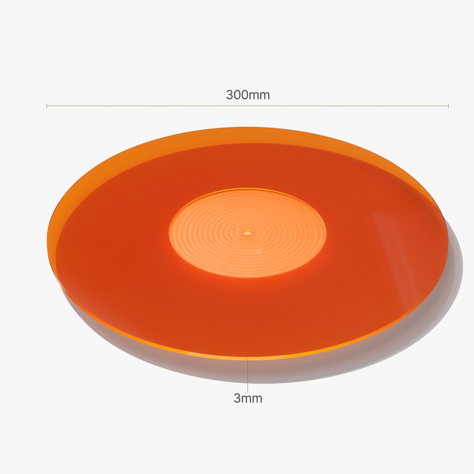 Acrylic Platter Mat for Turntables (Orange)