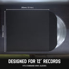 Pochettes intérieures pour disques vinyles de 12 pouces