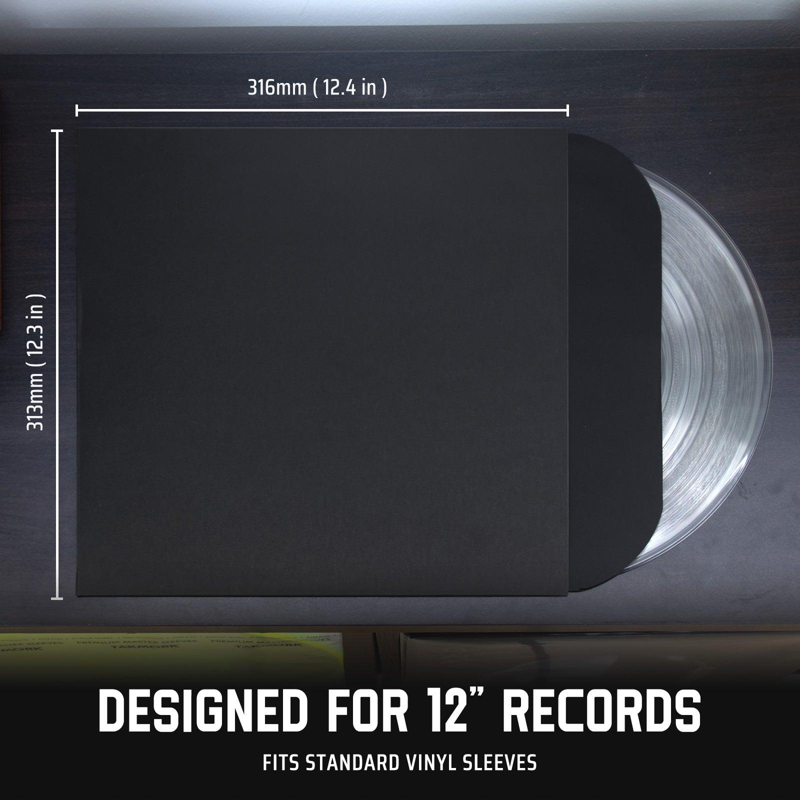 Pochettes intérieures pour disques vinyles de 12 pouces