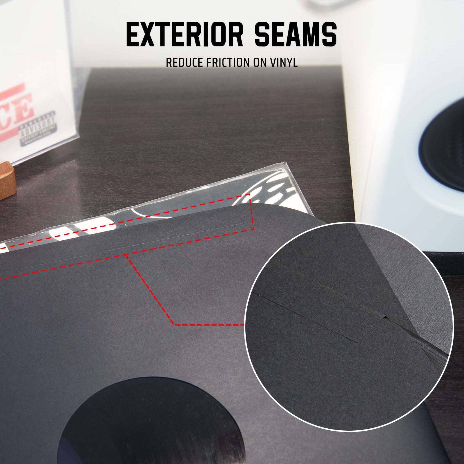 12-Inch Paper Record Inner Sleeves (Black)