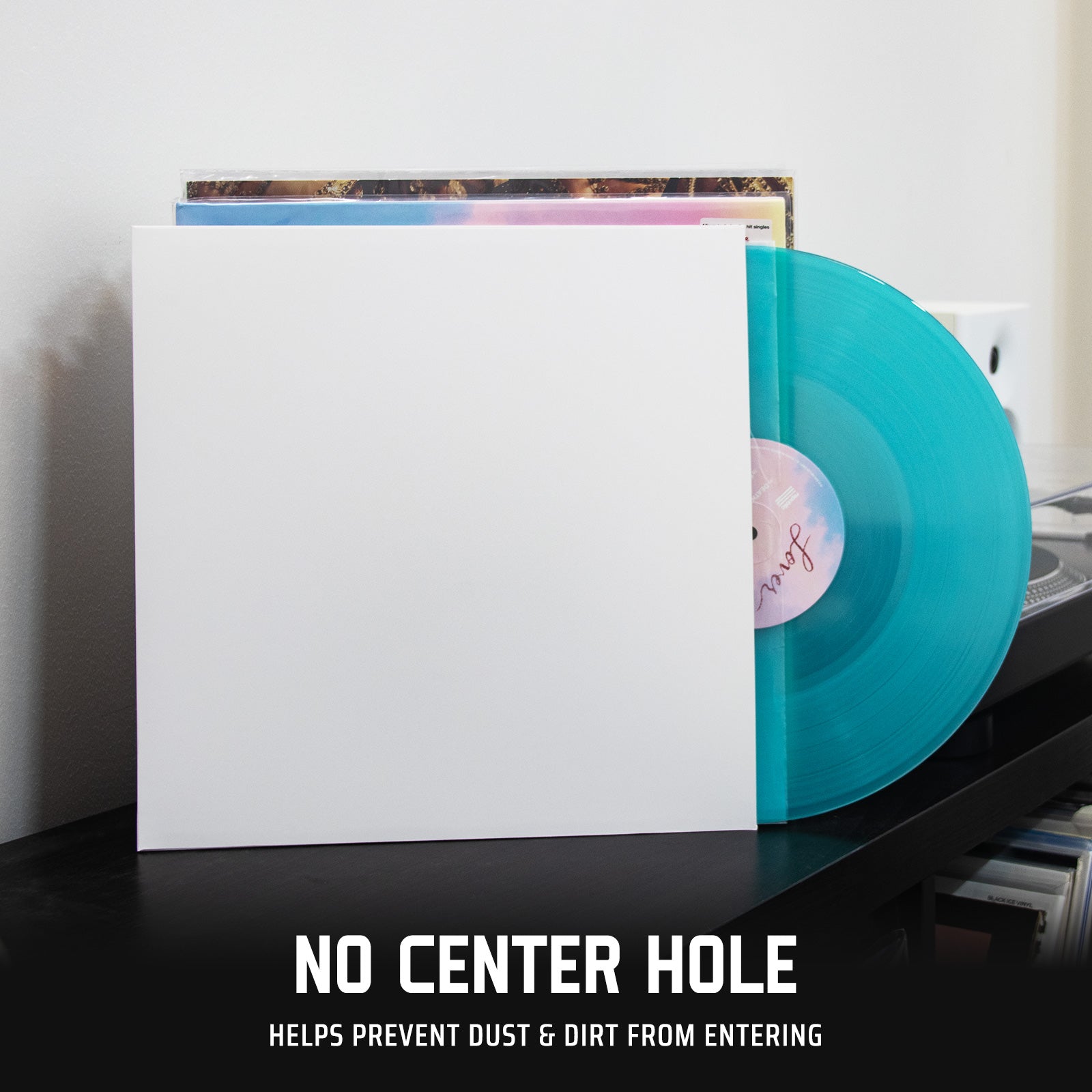 12-Inch White Blank Album Jackets – 350gsm Vinyl Record Covers