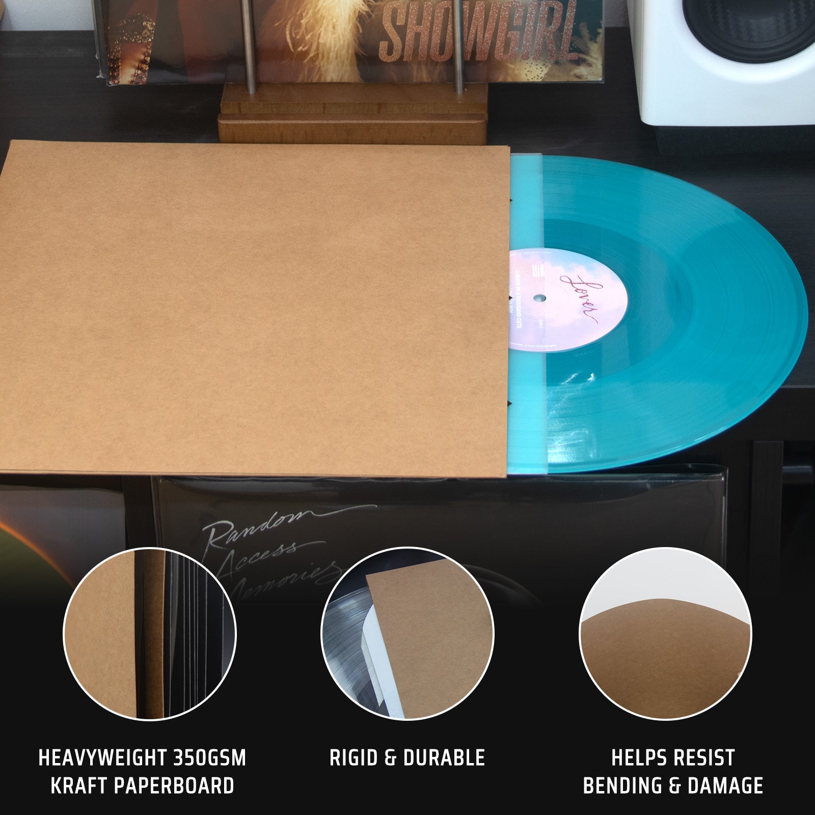 Pochettes intérieures pour disques vinyles de 12 pouces