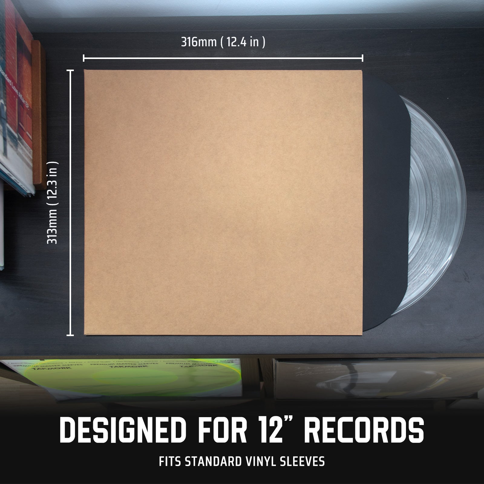 TAKMORK Record Inner Sleeves Rice Paper Anti Static