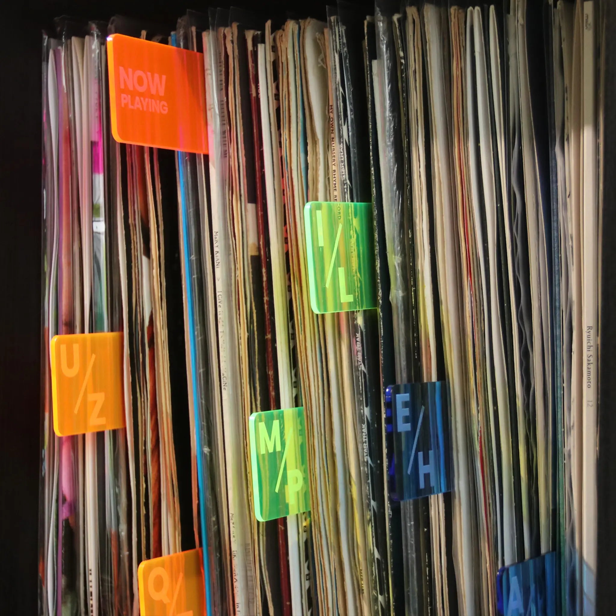 Acrylic Vinyl Record Dividers，A to Z
